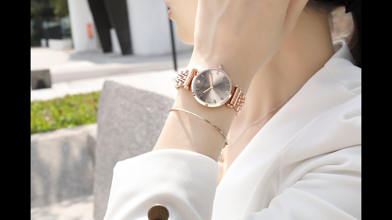 RUIMAS Women Watches Top Brand Luxury Quartz Watch Waterproof Fashion Ladies Wristwatch Stain Steel Dress Clock Reloj Mujer 536