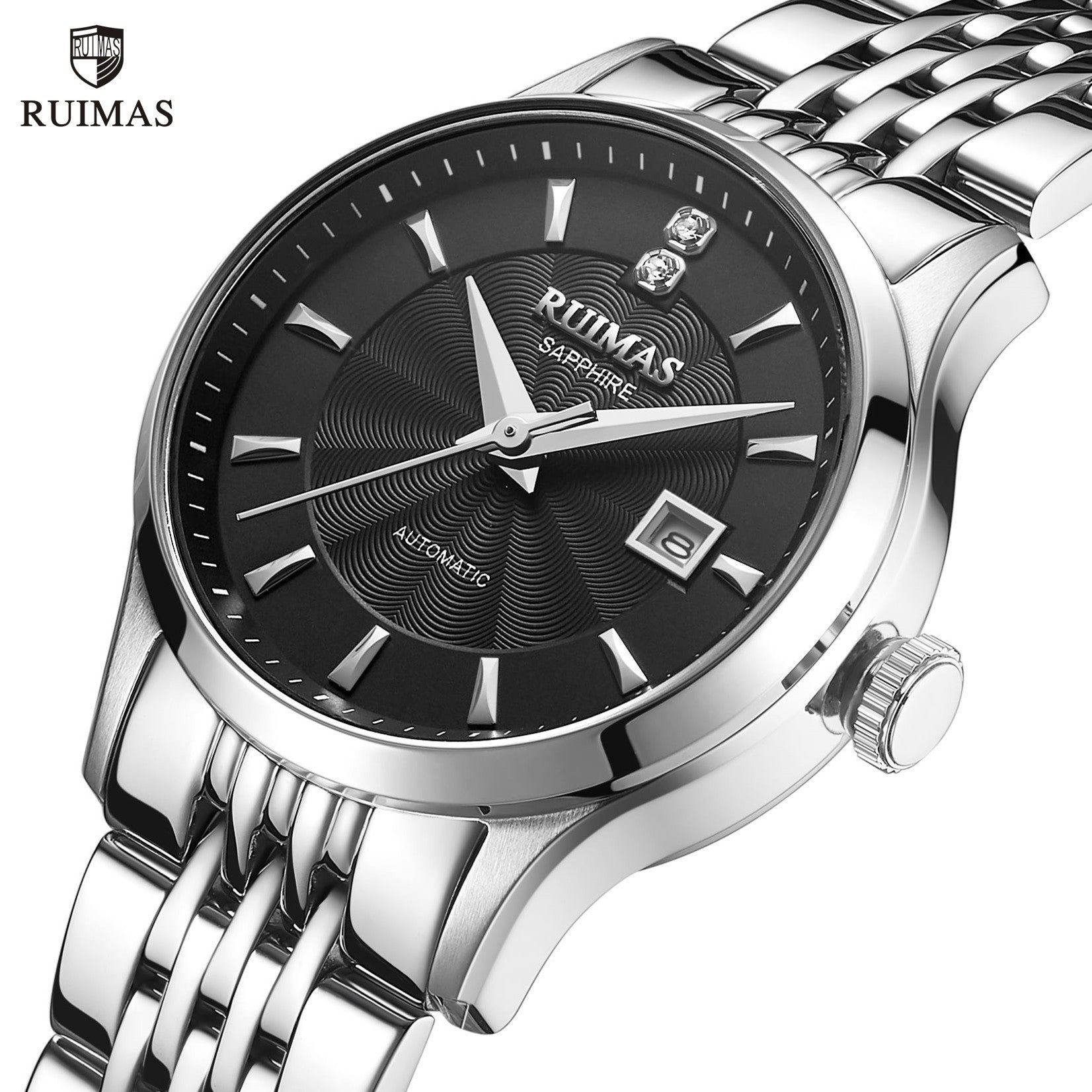 RUIMAS Brand Luxury Women Automatic Mechanical Watches Fashion Ladies Business Casual Wristwatch Sapphire Clock Reloj Mujer 6755