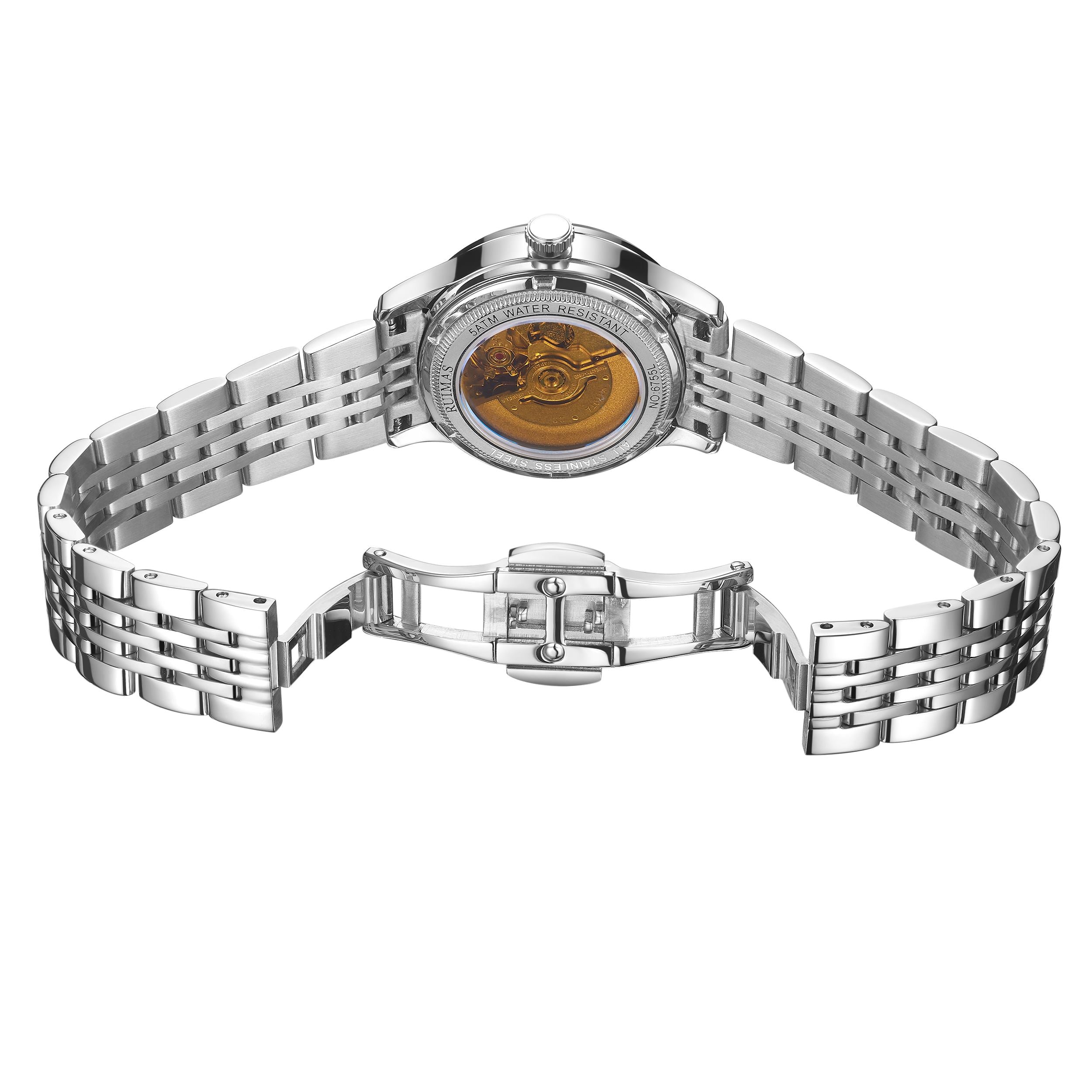 RUIMAS Brand Luxury Women Automatic Mechanical Watches Fashion Ladies Business Casual Wristwatch Sapphire Clock Reloj Mujer 6755