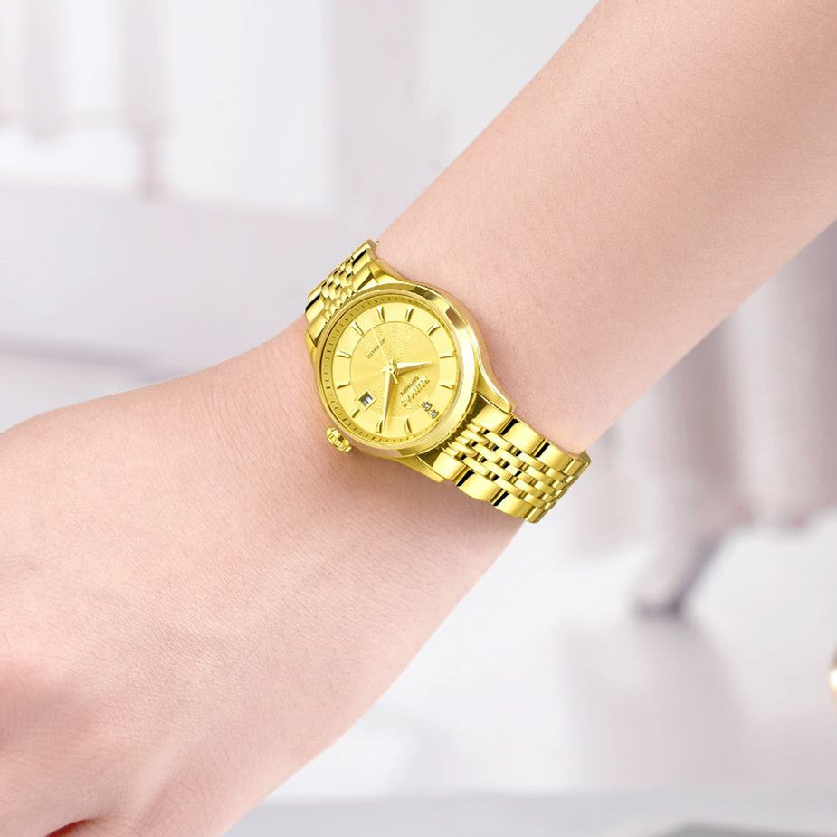 RUIMAS Brand Luxury Women Automatic Mechanical Watches Fashion Ladies Business Casual Wristwatch Sapphire Clock Reloj Mujer 6755