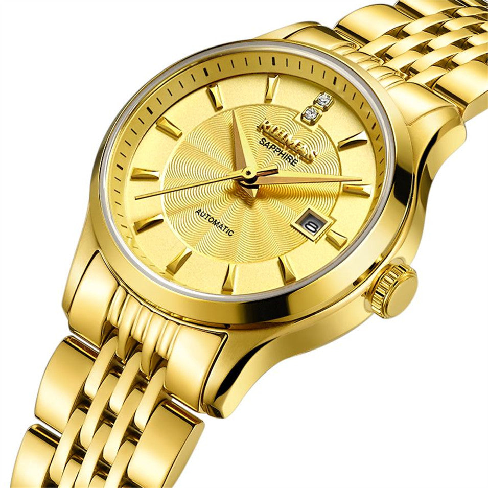 RUIMAS Brand Luxury Women Automatic Mechanical Watches Fashion Ladies Business Casual Wristwatch Sapphire Clock Reloj Mujer 6755